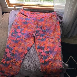 Womens floral Jeans